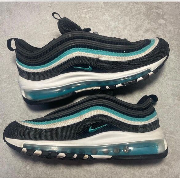 Nike Air Max 97 Black / Teal / White нови! + QR code