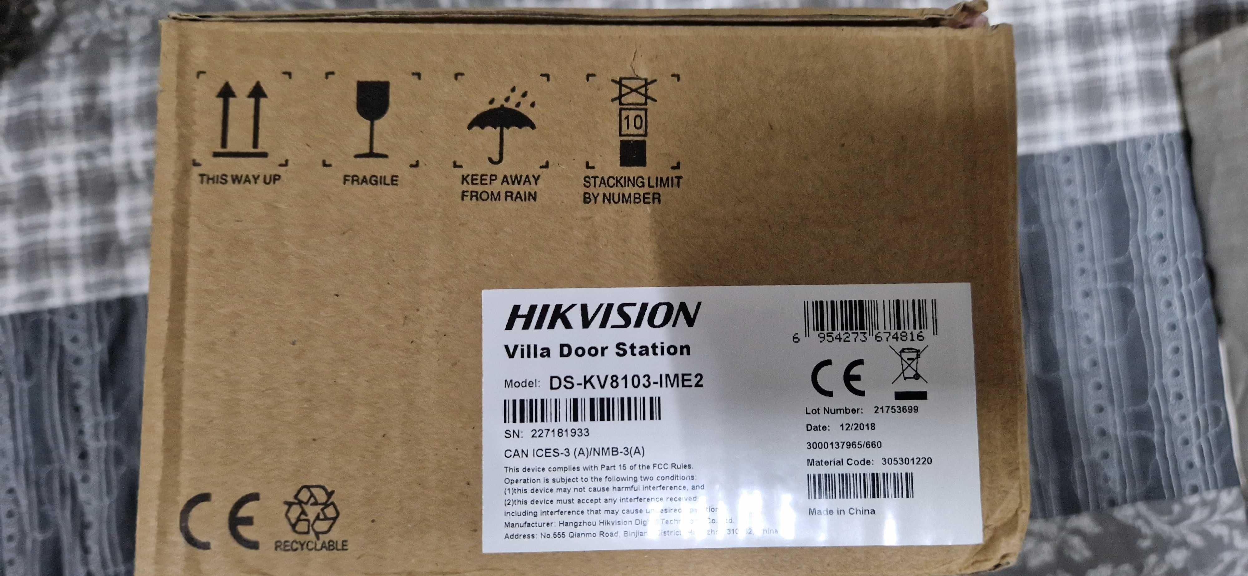 Videointerfon Hikvision IP post exterior pe 2 fire , DS-KV8103-IME2