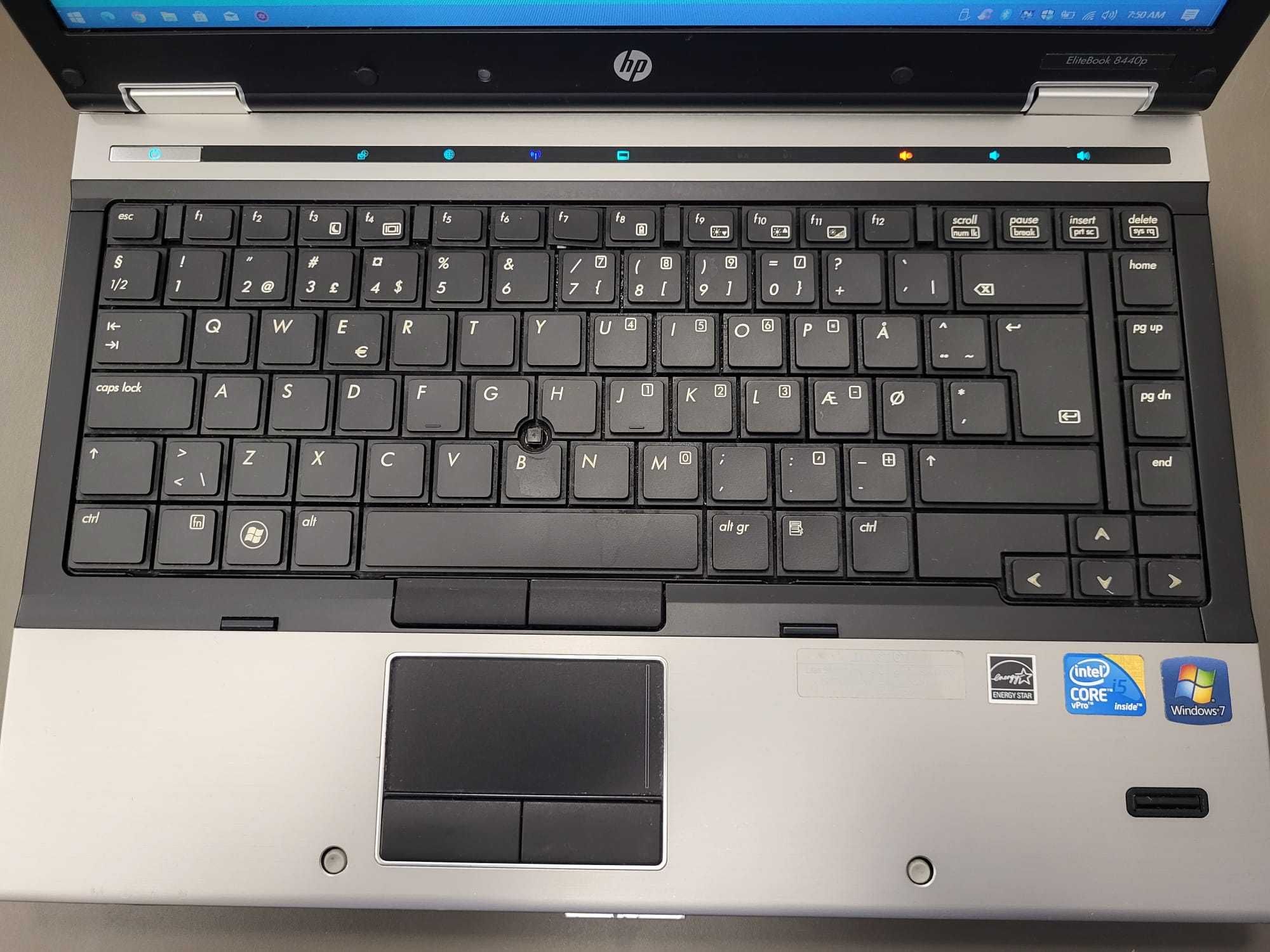 Laptop 14" HP Elitebook 8440p Core I5-520M 2.4Ghz 8Gb DDR3 SSD 240Gb