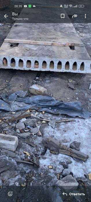 Продам плиты перекрытия пустотные длинна 6.30 ширина 1.50.