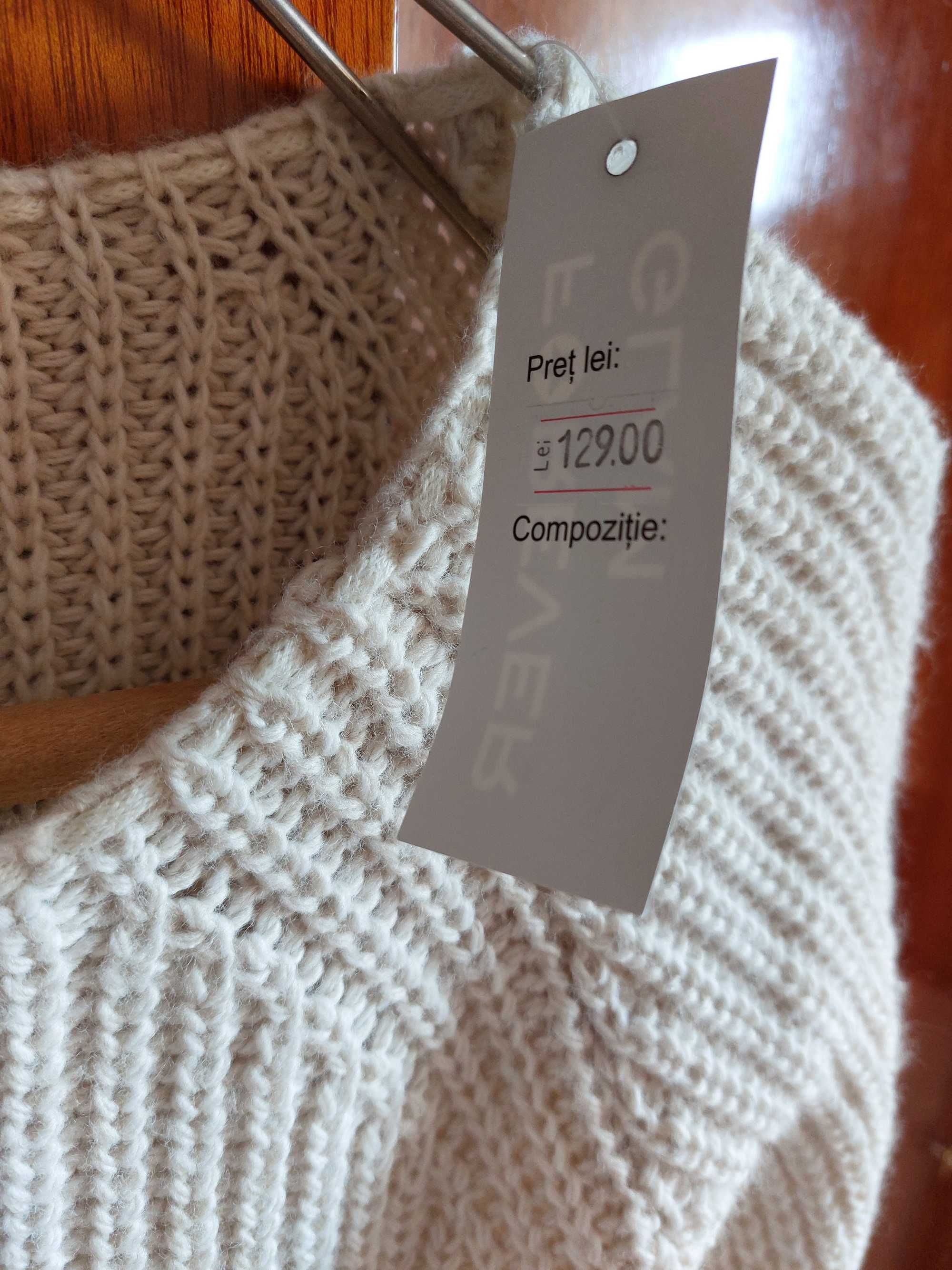 Pulover nou, cu eticheta, amestec lana mohair. M sau L, redus cu 70%