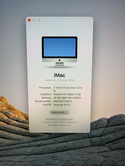 iMac Retina 4K, 21.5-inch, 2019