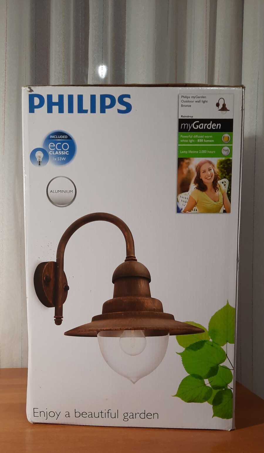 Aplica LED exterior bronz Philips Raindrop IP44