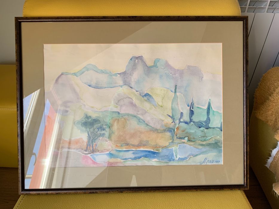 Като нова. Картина акварел на покойния художник Аргир Манасиев