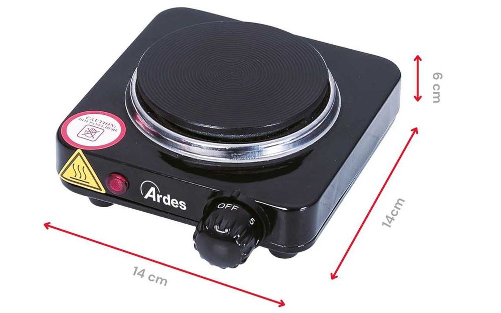 ARDES - Aragaz electric mic cu 1 plită din fontă vopsită