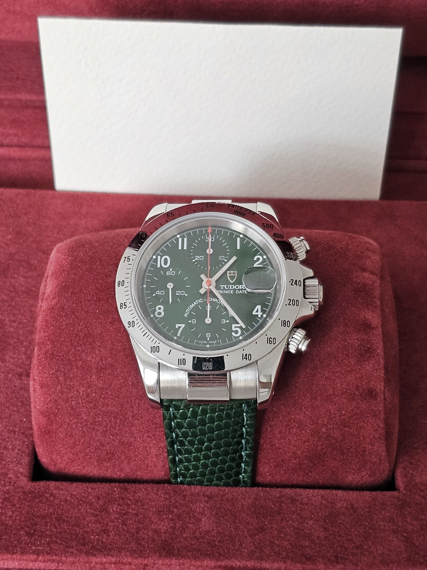 Ceas Tudor Chrono Prince Oyster Date Daytona - Green Dial NOS colectie