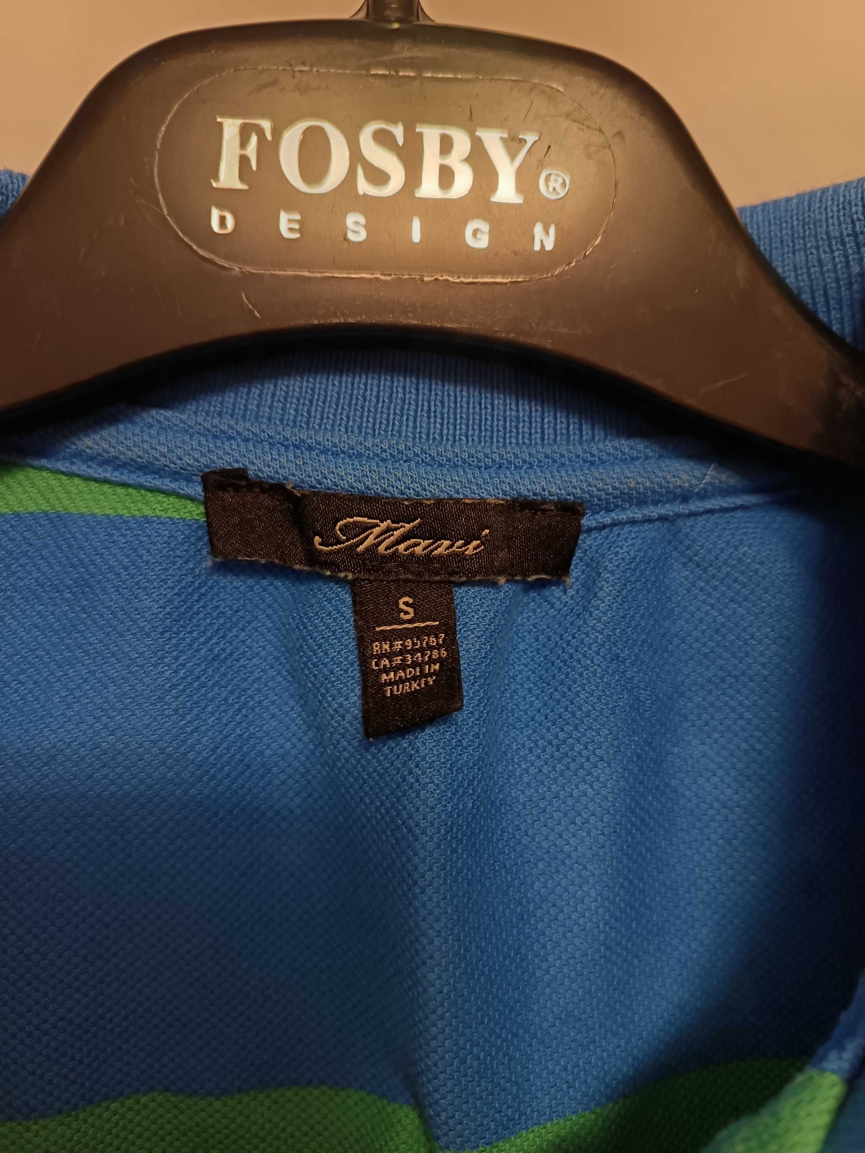 Tricou crop Mavi mărimea S, albastru și verde în dungi