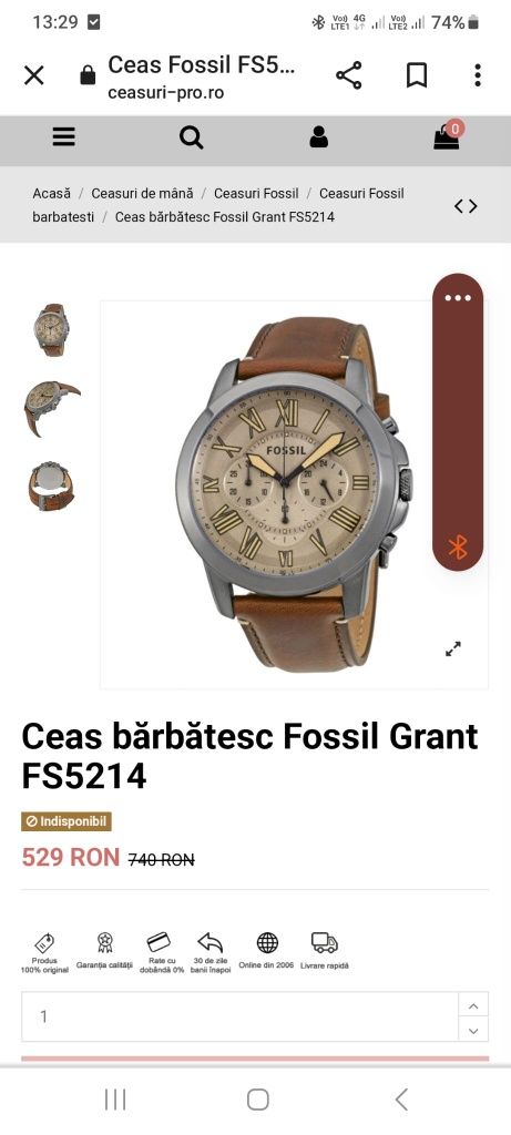 Ceas fossil in stare perfecta