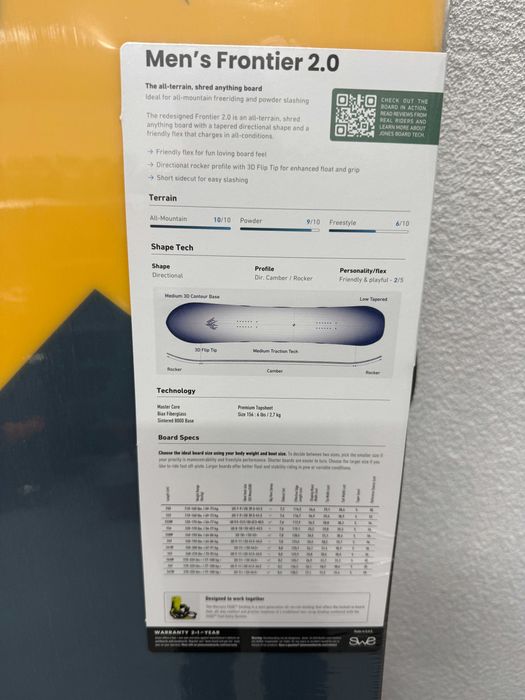 placa noua snowboard jones frontier 2.0 wide L161cm