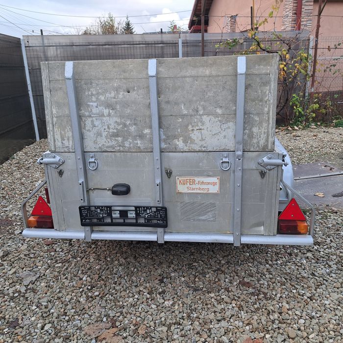 Remorca utilaje masa maxima 2.Tone greutate  450 kg obloane aluminiu