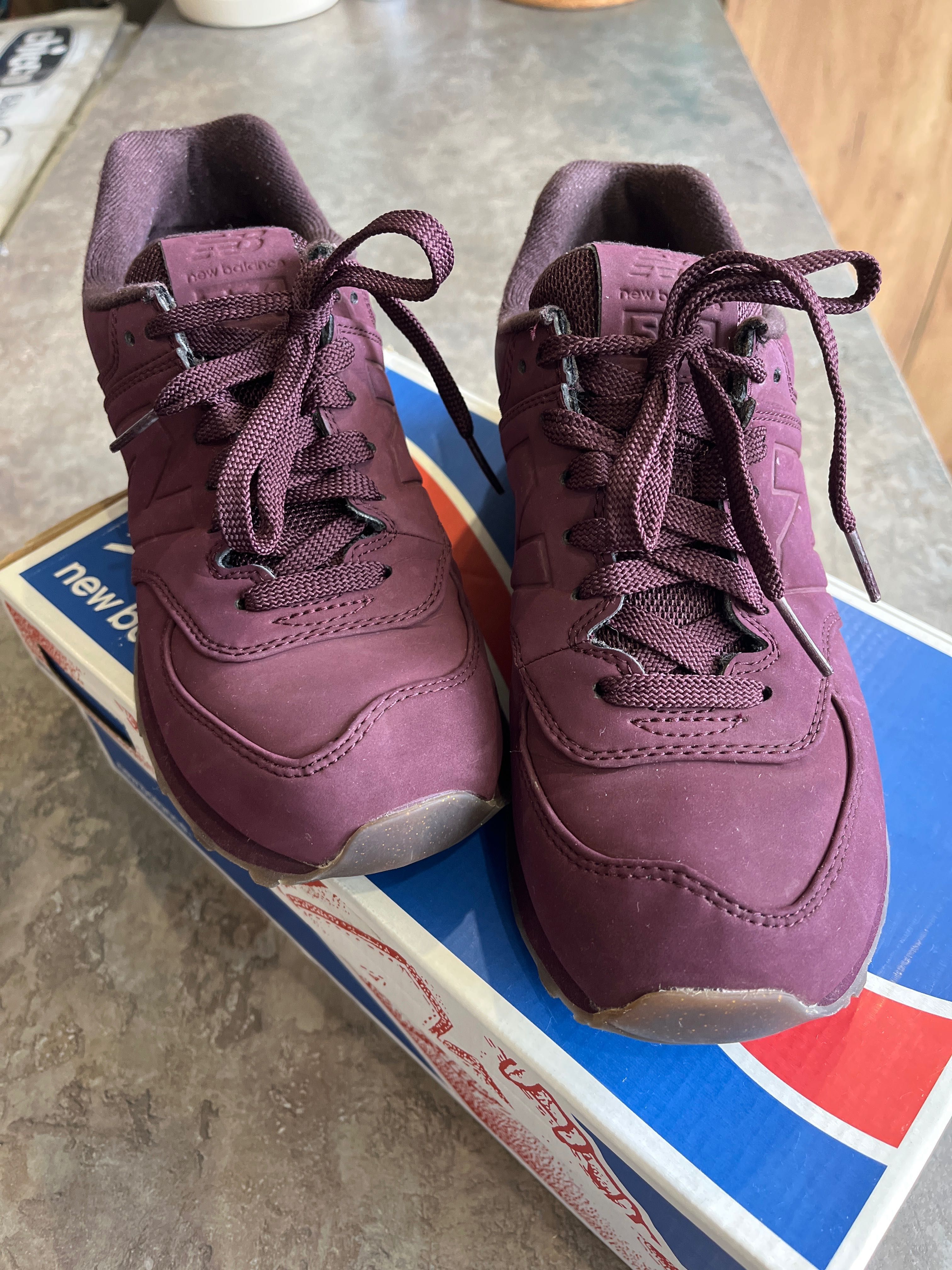 New Balance 574 37.5 бордо маратонки
