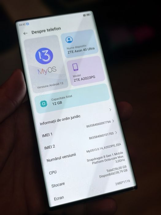 Vând sau Schimb Zte AXON 40 ULTRA