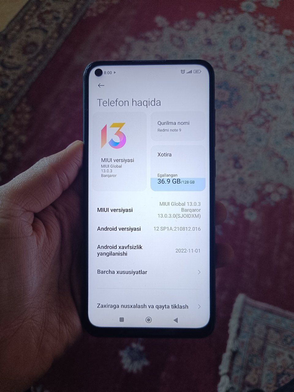 Redmi note 9 (128 gb)