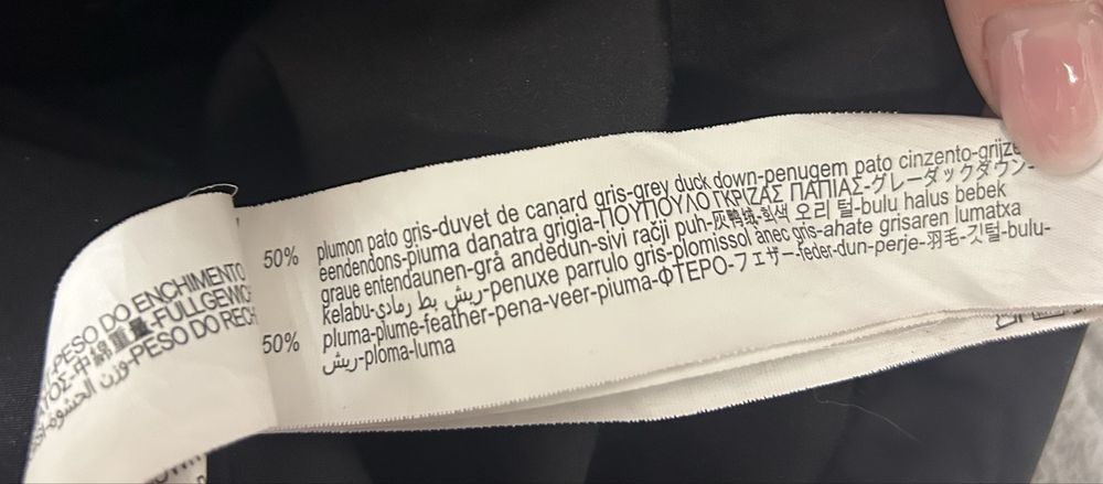 Geaca lunga Zara 13-14 ani 50%pene și 50%puf