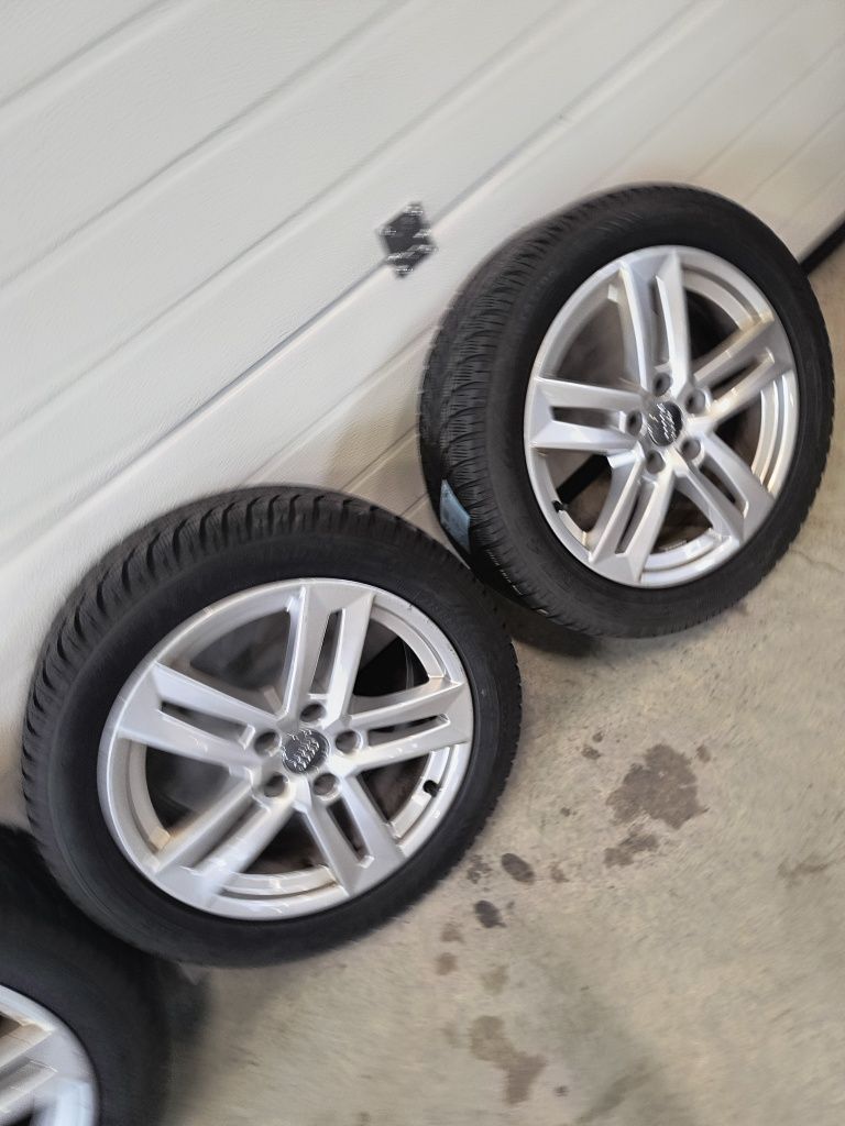 Set jante aliaj OEM pentru audi A4 B9 anv iarna Dunlop 225 50 17 6mm