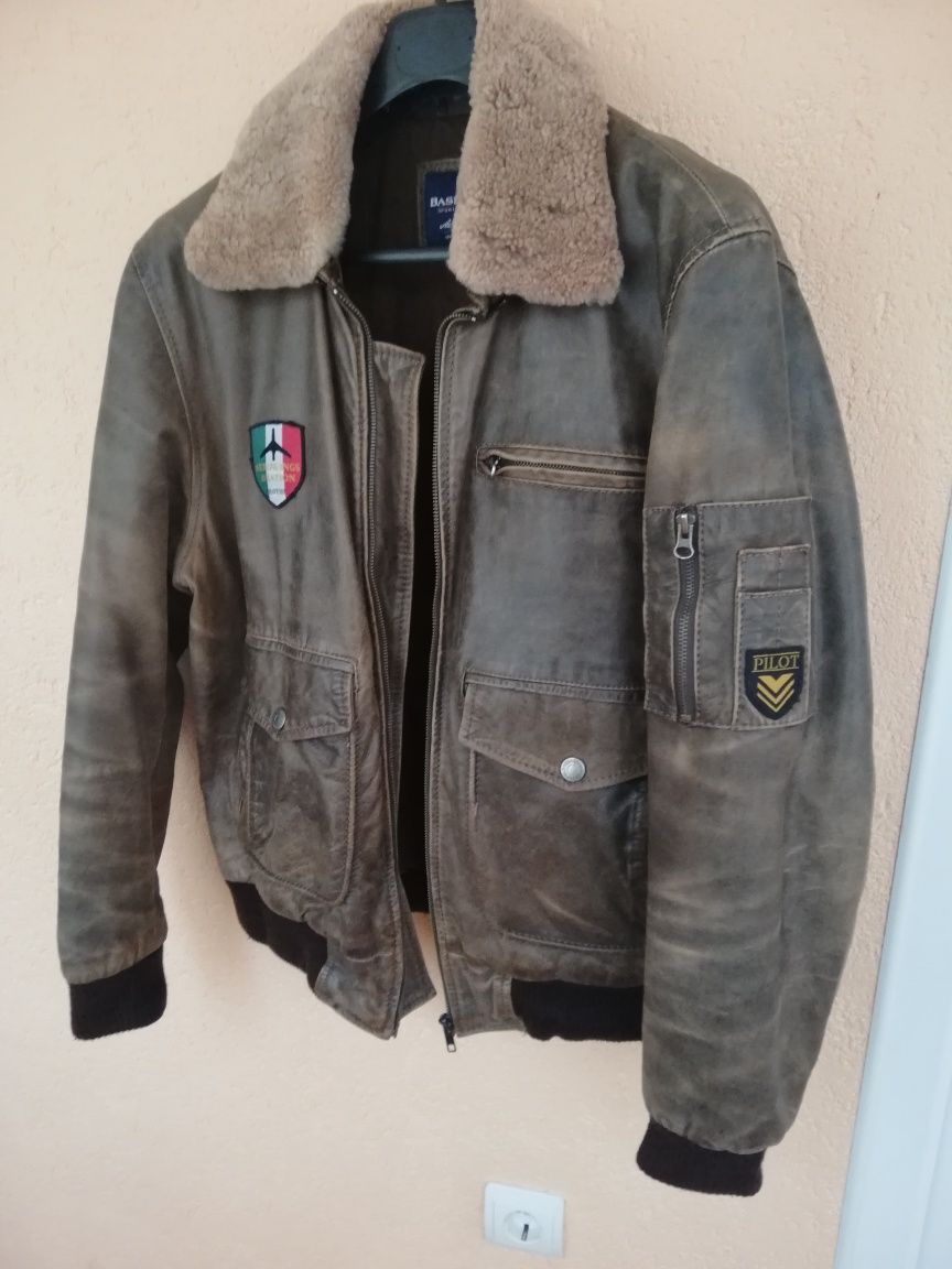 Geaca piele bărbati Basefield M Aviator