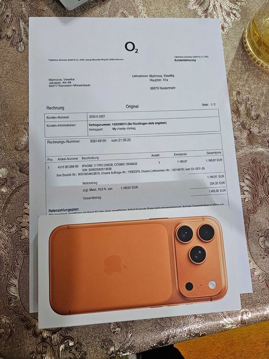 Iphone 17pro 256 Gb Cosmic Orange
