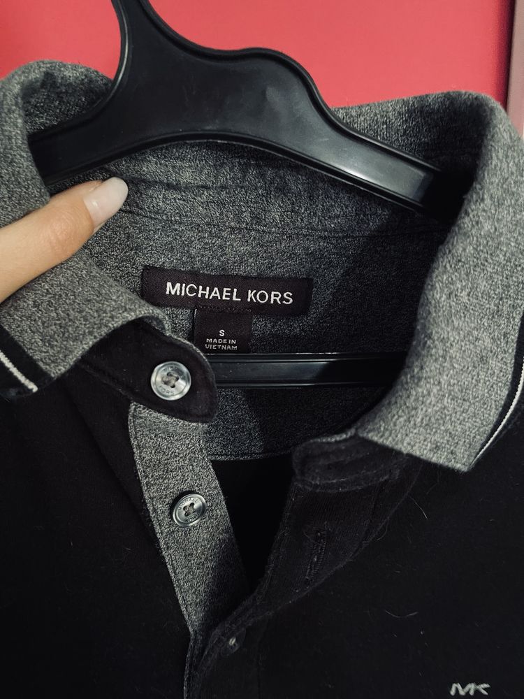 МК мъжка тениска michael kors Майкъл корс оригинална черна яка
