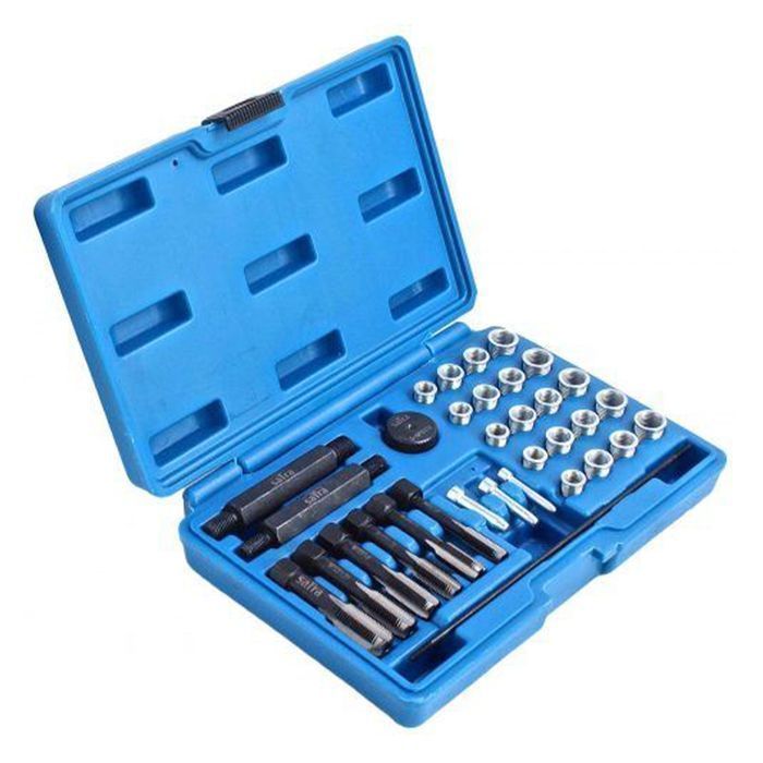 Trusa reparatie filet bujii incandescente m8, m10, m12, m14 33 piese