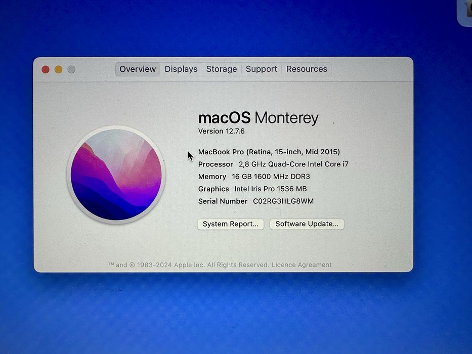 MacBook Pro 2015 - 15,4 inch Retina Display