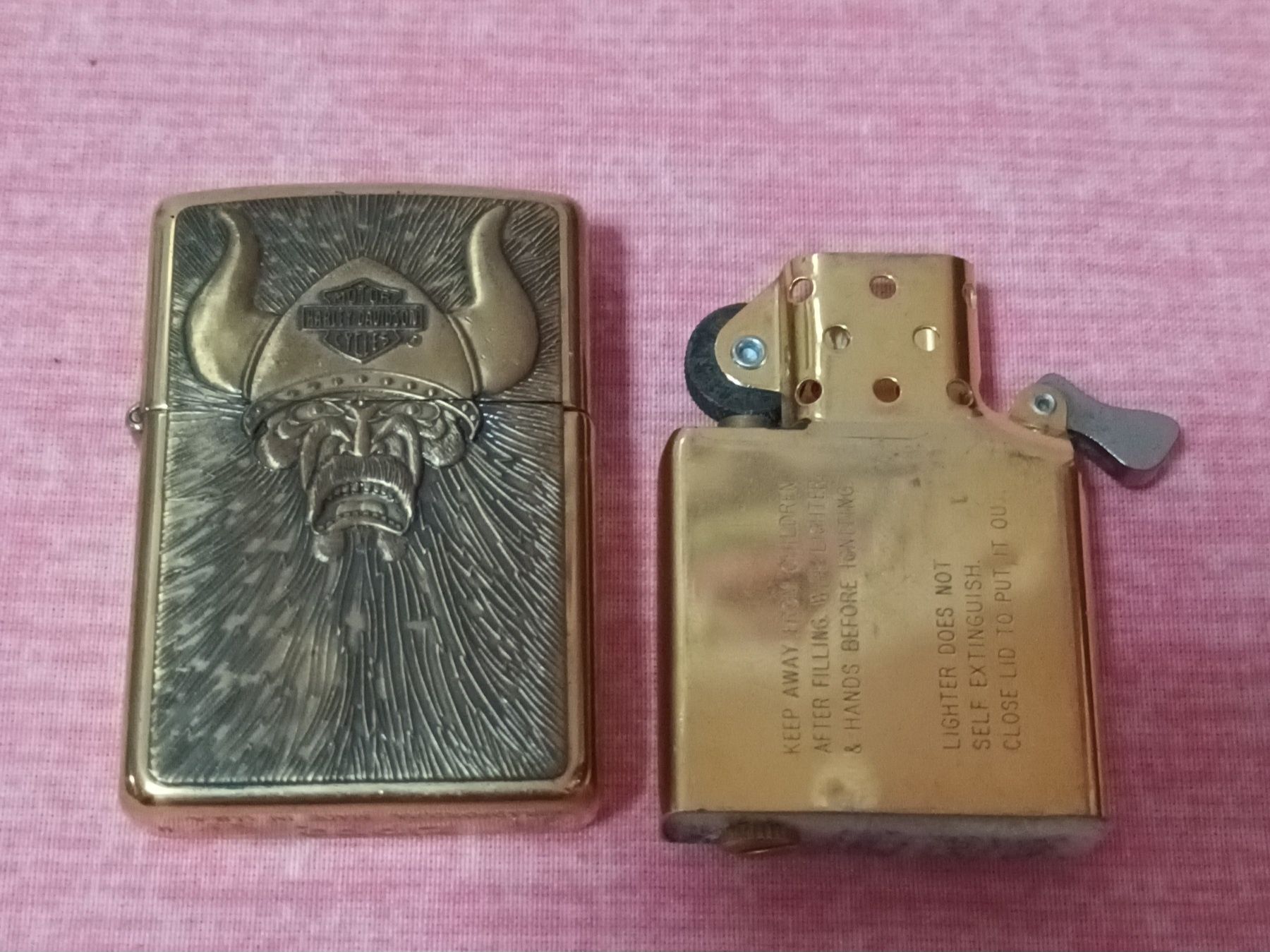 Bricheta veche din alama Zippo,1994 Harley Davidson