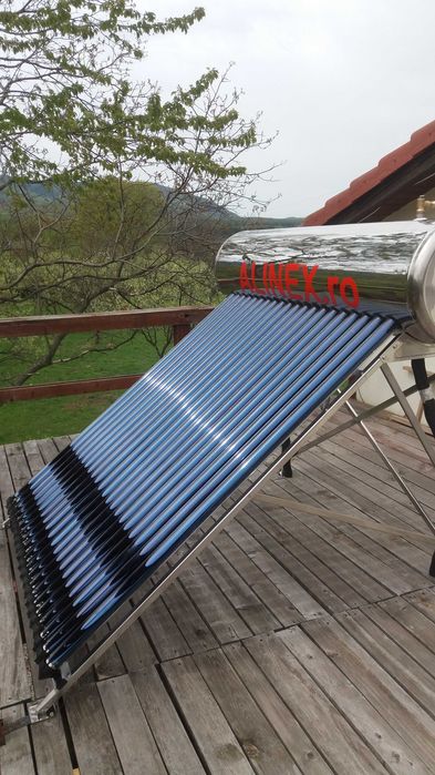 Panou solar, tub vidat, teava inox, heat pipe, colector, boiler, Sibiu