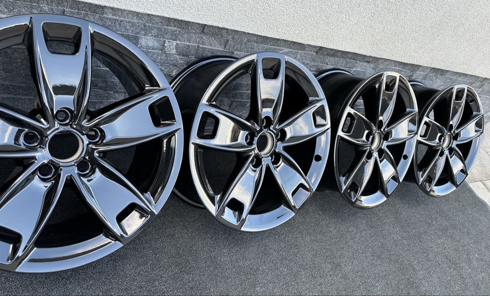 Jante aliaj r17 5x112 negru originale vag vw skoda golf octavia