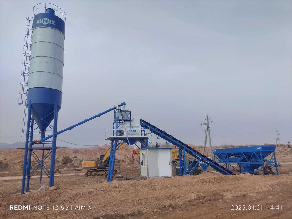 Бетонный завод HZS60 м3/ч есть в наличии в Ташкенте