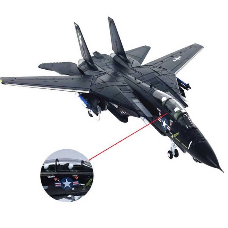 Macheta avion metalica Grumman F-14A VF-4 Tomcat Top Gun 1:100 19,5cm