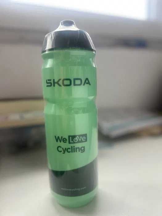 Sticla apa ciclism Skoda verde 0,75L