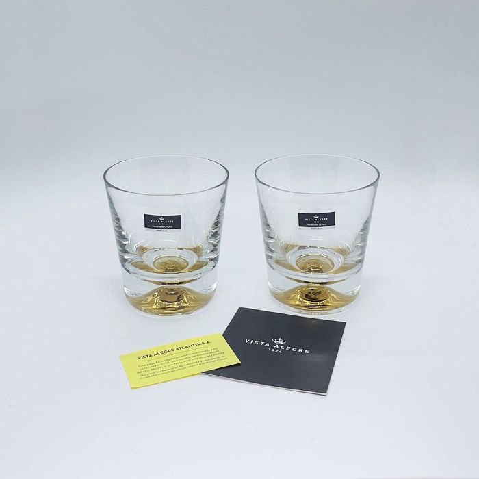 Луксозен комплект кристални чаши с позлата 24K злато Vista Alegre
