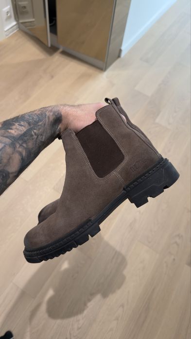 Cizme ghete piele intoarsa 44