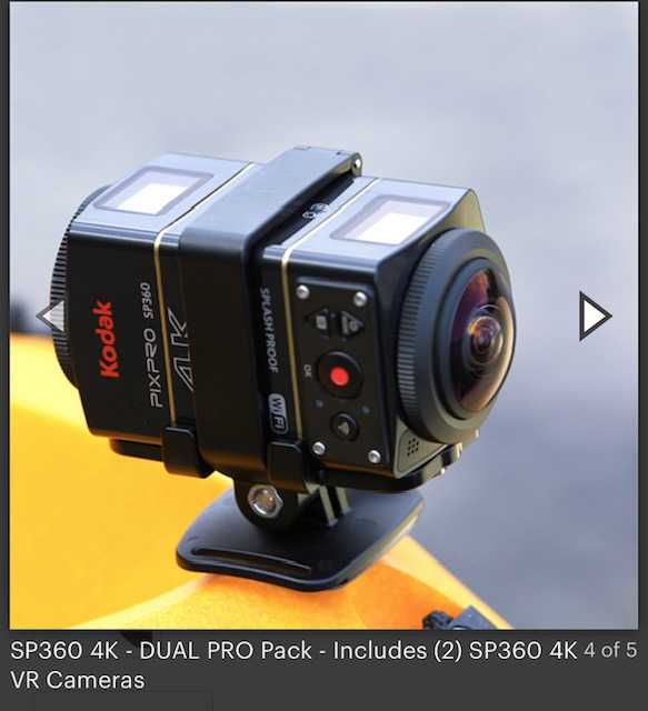 Экшн камера 360 KODAK PIXPRO 4K DUAL -2 КАМЕРЫ