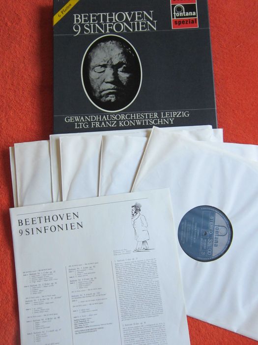 vinil Beethoven 9 Simfonii 6xLP dir. Franz Konwitschny Olanda 1968