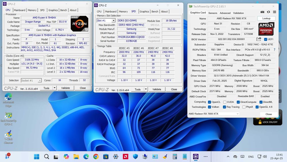 Sistem de games AMD R9 7945HX + RX 7900 XTX