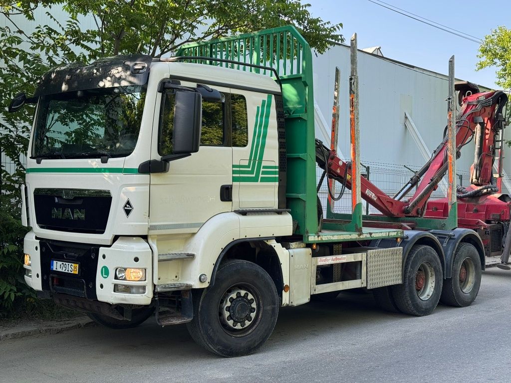 Man 26 540..6x6..transport forestier..lemne..bustean..camion ..macara