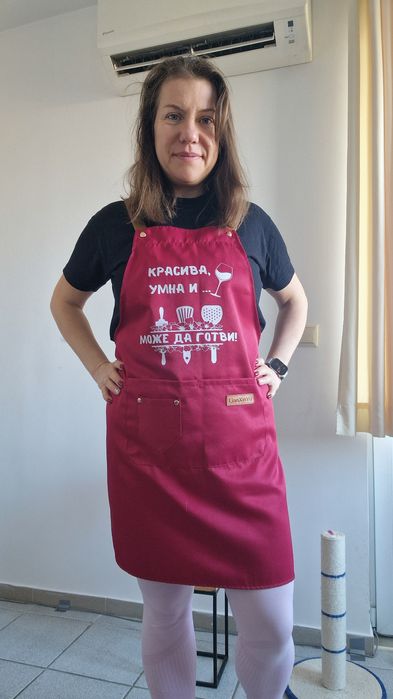 Промо: Престилка за готвене със забавен надпис