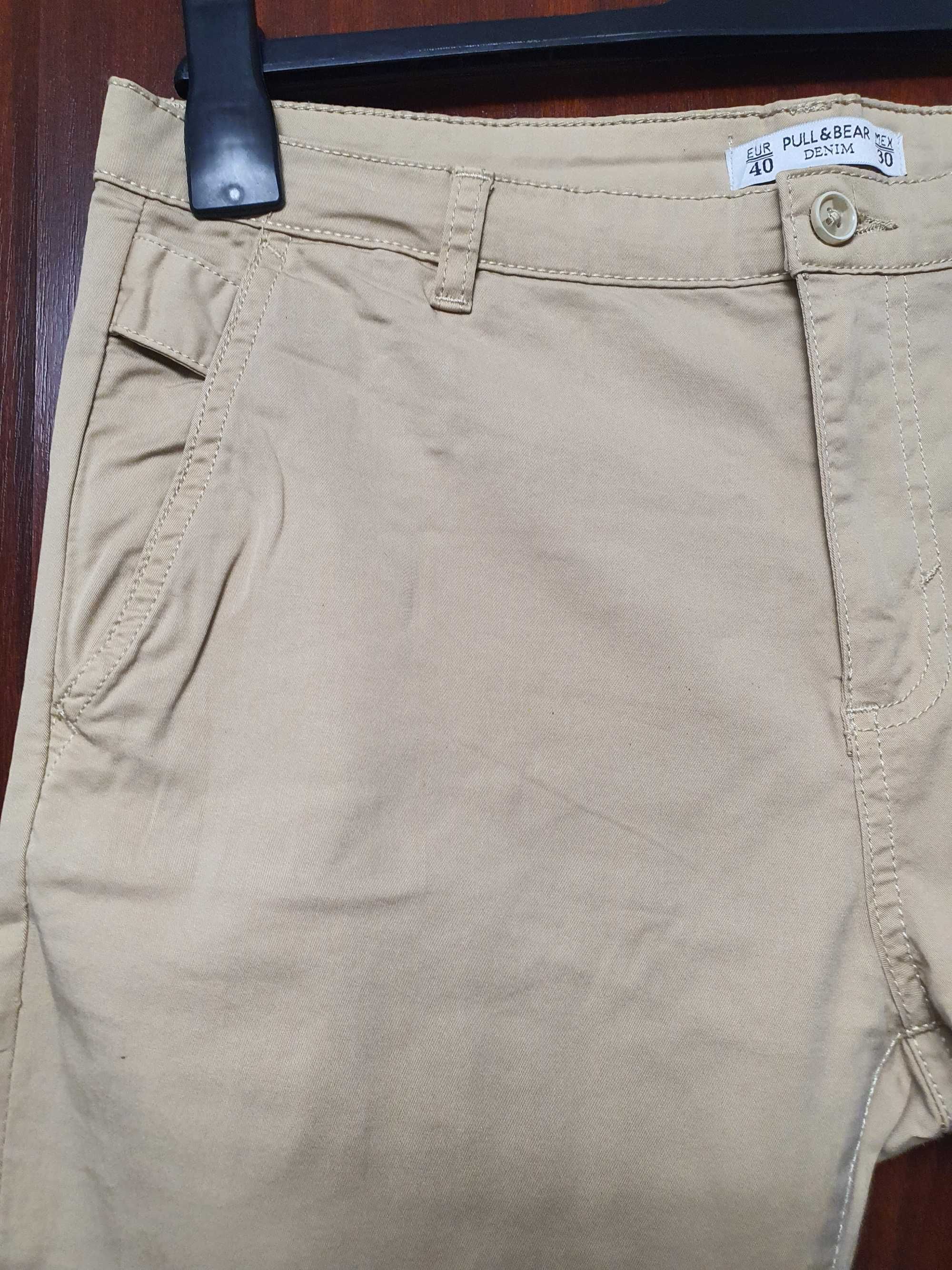 Pantaloni bej dama Pull&Bear 40 ca noi