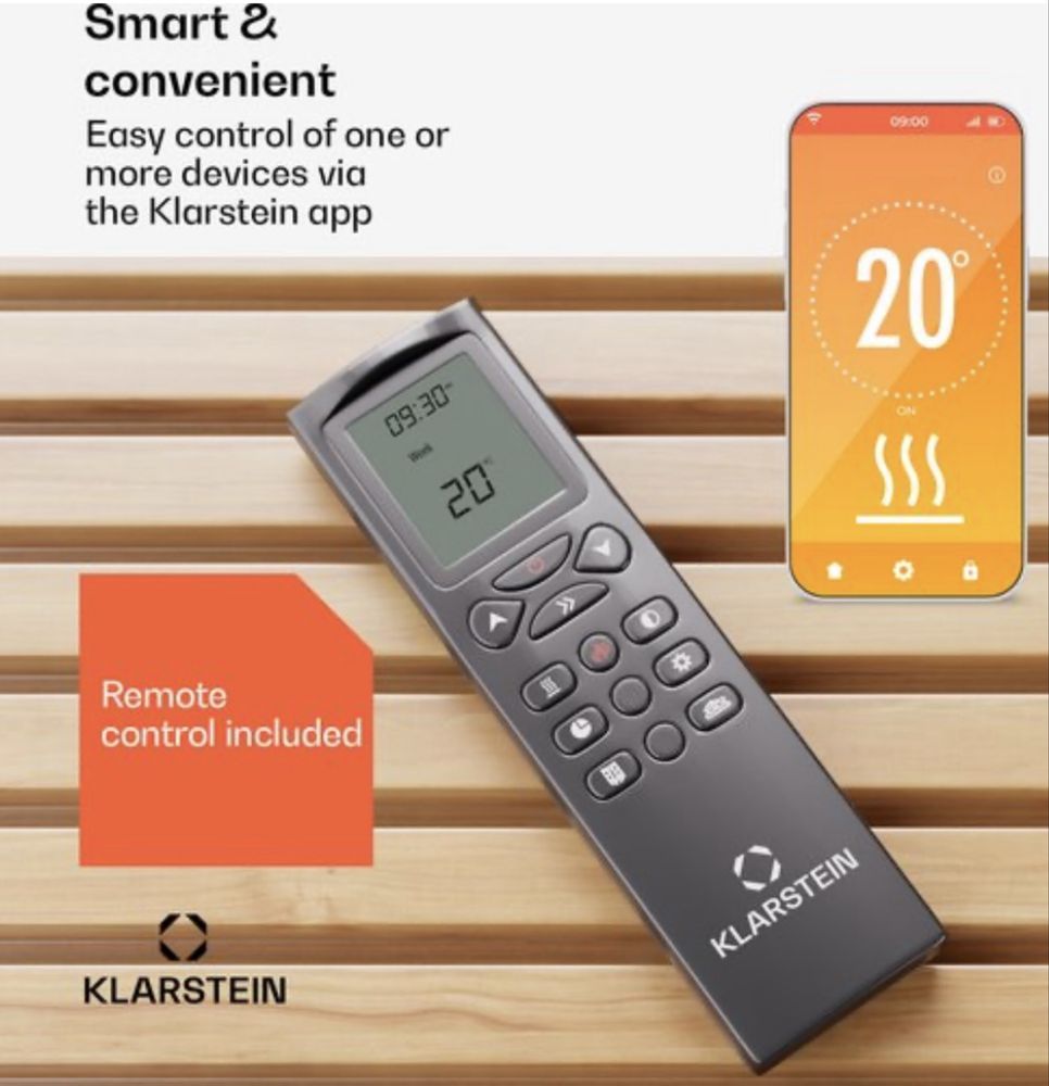 Opala WiFi електрическа камина 950/1900 W седмичен таймер термостат