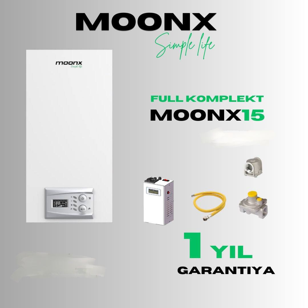 Котел газовый двухконтурный  MOONX 15 kW с комплектом
