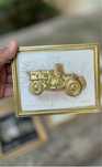 Tablou Litografie Foita Alama Bronz Masini de Epoca-Deosebit-Doar Set