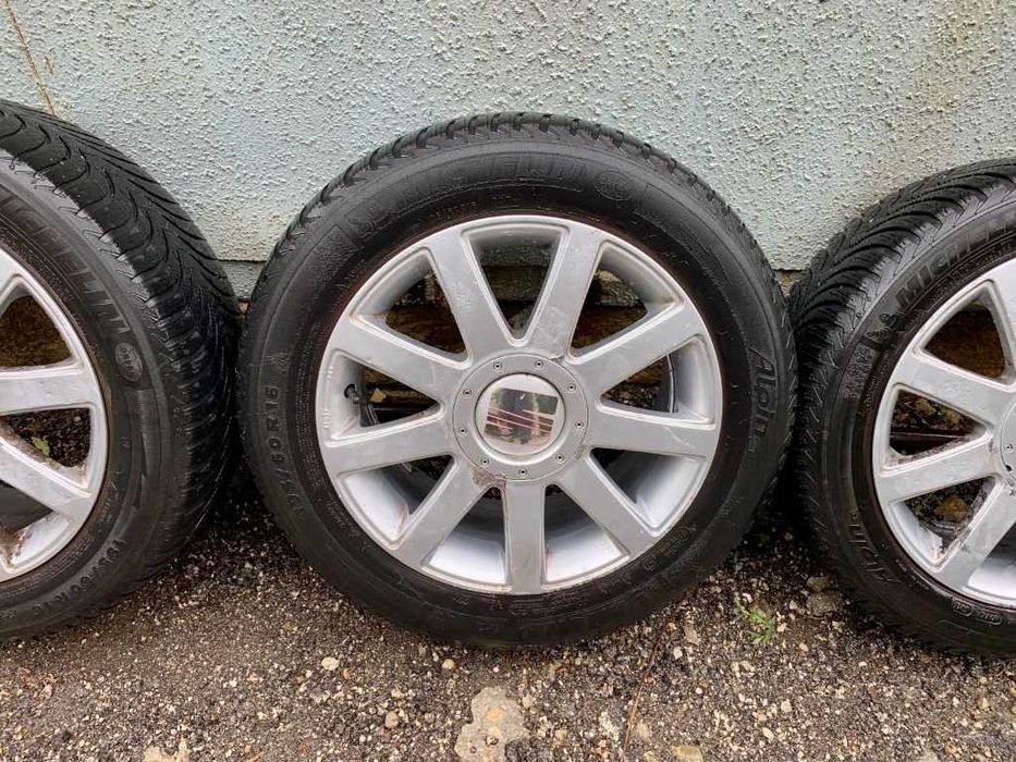 Алуминиеви джанти 16" 5x112 + ЗИМНИ ГУМИ Michelin - Vw,Audi,Seat,Skoda