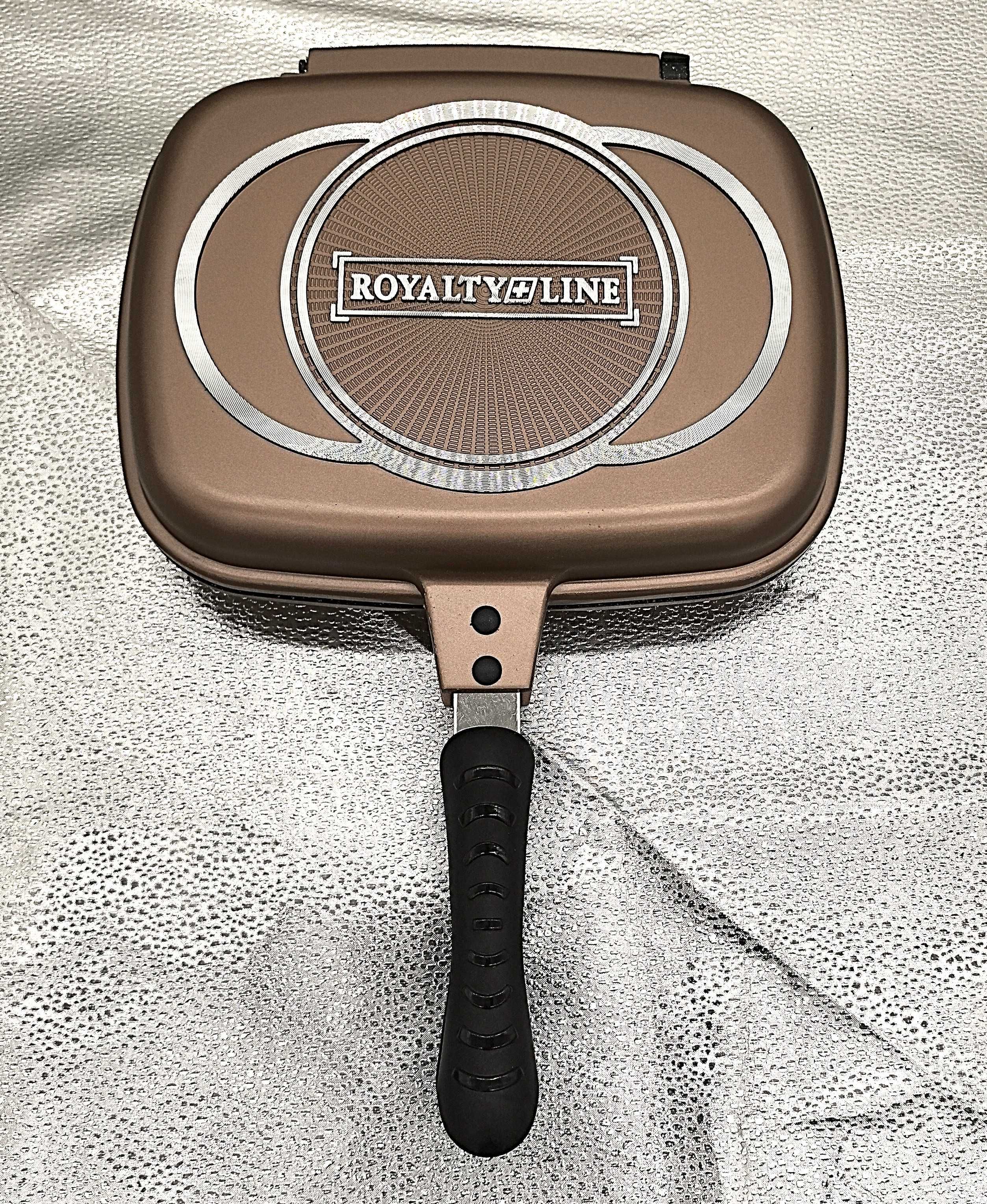 Tigaie dubla antiaderenta 28cm, Royalty Line, visiniu, gatire rapida
