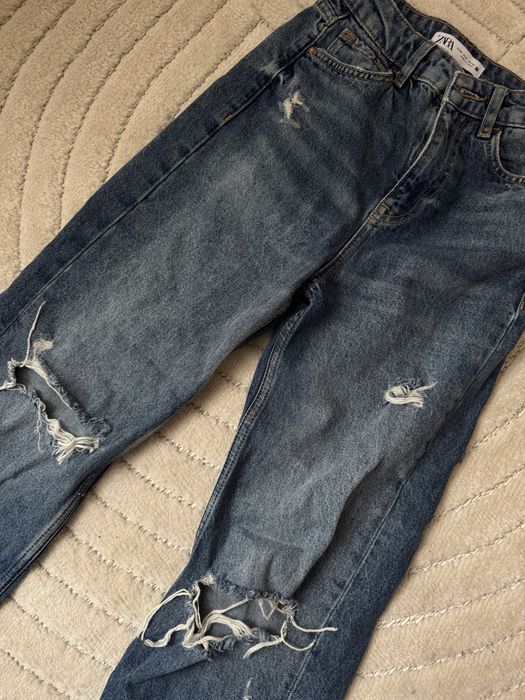 Zara дънки тъмно сини