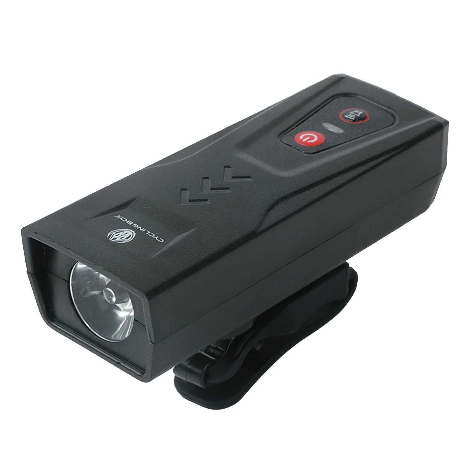 Предна LED светлина за велосипед с клаксон XLT-105, 210LM, USB, Фар