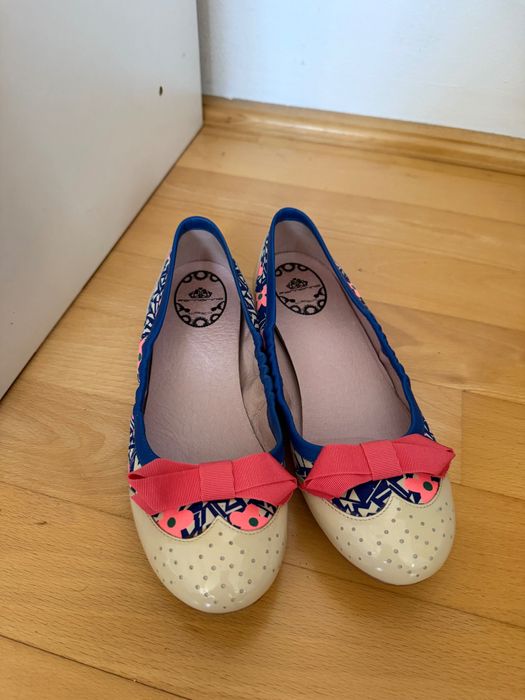 Balerini multicolori de piele