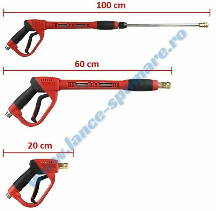 Set pistol spalare cu presiune si 5 duze pulverizare - orice aparat