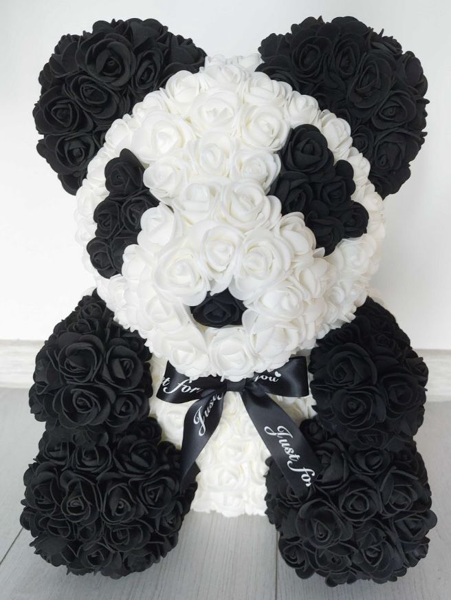 Urs panda din trandafiri 40 cm cadou ideal