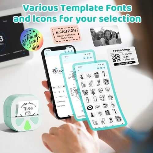 Нов Инклес Преносим Bluetooth термопринтер за стикери + 3 ролки хартия