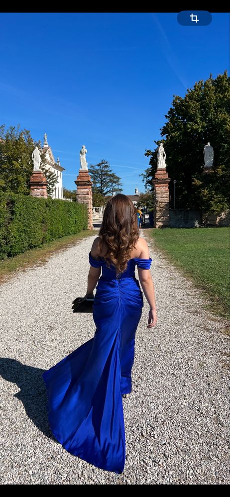 Rochie lunga din satin cu falduri Limited Edition by ANA RADU